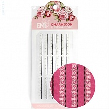 Наклейки EMI Charmicon 3D Silicone Stickers «Орнамент белый» №1