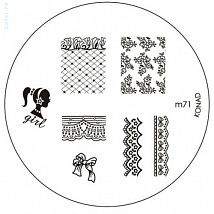 Konad Печатная форма (диск) Image Plate M71 (5 дизайнов)