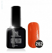TNL Gel Polish Гель-лак №262 Тыквенный с блёстками, 10 мл.