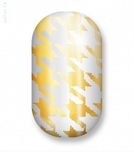 Наклейки на ногти Gold houndstooth 106-126