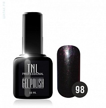 TNL Gel Polish Гель-лак №98 бурый с блестками, 10 мл.