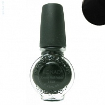 Konad Special Nail Polish S24 Black Perl Специальный лак для стемпинга Черный с перламутром