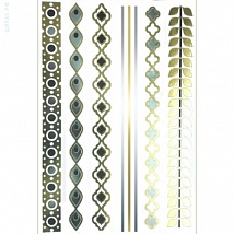 NC Gold & Silver Sticker Tattoo Моментальные татуировки GT042