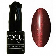 Vogue Nails Гель лак с блестками Гламурное бордо