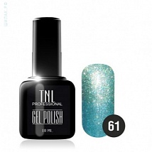 TNL Gel Polish Гель-лак №61 мерцающий серо-голубой, 10 мл.