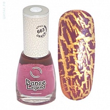 Кракелюрный лак - №663 Лиловый. Planet nails, Dance Legend