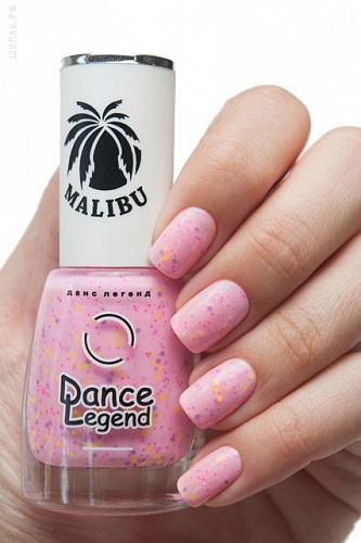 Dance Legend Malibu Лак для ногтей №590 Baywatch Malibu Malibu Розовый С блестками dlya-nogtej