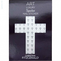 Christina Fitzgerald Art Luxury Signature Nail Sticker "Gray Cross" Наклейки для ногтей "Серый крестик"