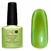 Гель лак CND Shellac Limeade (Светло салатовый с микроблестками,не плотный)