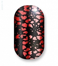Наклейки на ногти Red metallic lace minx 106-123