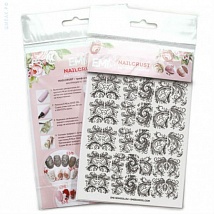 EMI NAILCRUST Трафареты-слайдеры черные №1