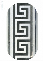 Наклейки на ногти Barely there - large silver maze 106-235