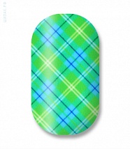 Наклейки на ногти Sky blue and green plaid 106-069