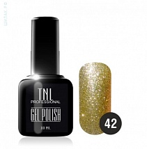 TNL Gel Polish Гель-лак №42 холодное золото, 10 мл.