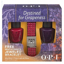 OPI Набор лаков Destined for Grapeness (2 цвета + браслет)