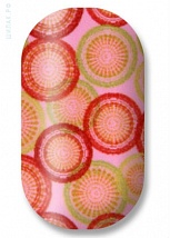 Pale pink with circles 106-077