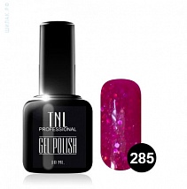 TNL Gel Polish Гель-лак №285 Скарлет с глиттером, 10 мл.