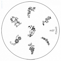 Konad Печатная форма (диск) Image Plate M37 (7 дизайнов)