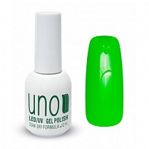UNO Гель-лак, Зеленый неоновый - Green Neon №054, 12 мл.