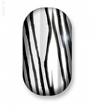 Наклейки на ногти Zebra black and silver professional 106-000