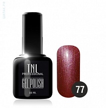 TNL Gel Polish Гель-лак №77 коричнево-малиновый, 10 мл.