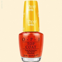 OPI Sheer Tints Top Coat Верхнее полупрозрачное покрытие для лака I'm Never Amberrassed (NT S01), 15 мл.