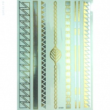 NC Gold & Silver Sticker Tattoo Моментальные татуировки GT039
