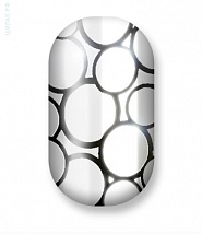 Наклейки на ногти Chrome with black circles 106-103