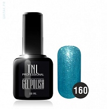 TNL Gel Polish Гель-лак №160 бледно-васильковый с блестками, 10 мл.