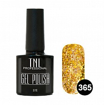 TNL Gel Polish Гель-лак №365 Крупный золотой шиммер, 10 мл.