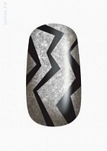 Наклейки на ногти OPI - Skyfall Pure Lacquer Nail Apps - Nice Tux (Silver & Black Glitter Zig Zag Stripe)