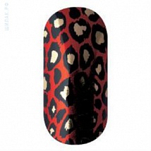 Наклейки на ногти Minx Nails Cheetah RED 109-011