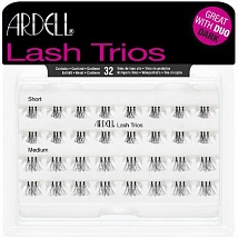 Ardell Lash Trios Накладные ресницы из 3-х пучков (набор короткие и средние) черные