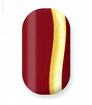 Наклейки на ногти Burgundy with gold swoosh 106-011